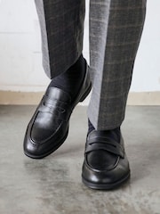 Linzi Black Aurelio Penny Loafers - Image 1 of 5