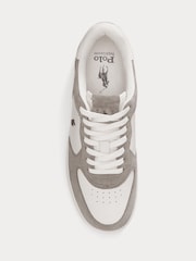 Polo Ralph Lauren Earth Grey/Deckwash White Masters Crt Trainers - Image 2 of 4