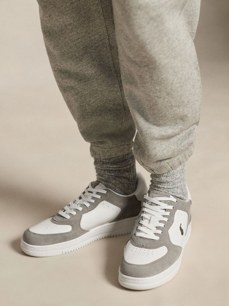 Polo Ralph Lauren Earth Grey/Deckwash White Masters Crt Trainers - Image 6 of 6