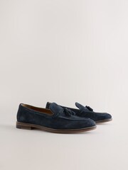 Navy Suede Loafers - Image 2 of 5