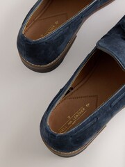 Navy Suede Loafers - Image 4 of 5