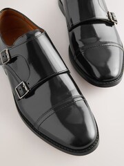 Noir - Hi-shine Double Monk Shoes - Image 5 de 7
