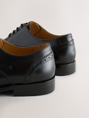 Negru - Pantofi Derby din piele - Imaginea 4 din 5