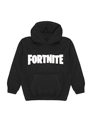 Character Black Fortnite Text Logo Pullover Hoodie - Image 1 of 3