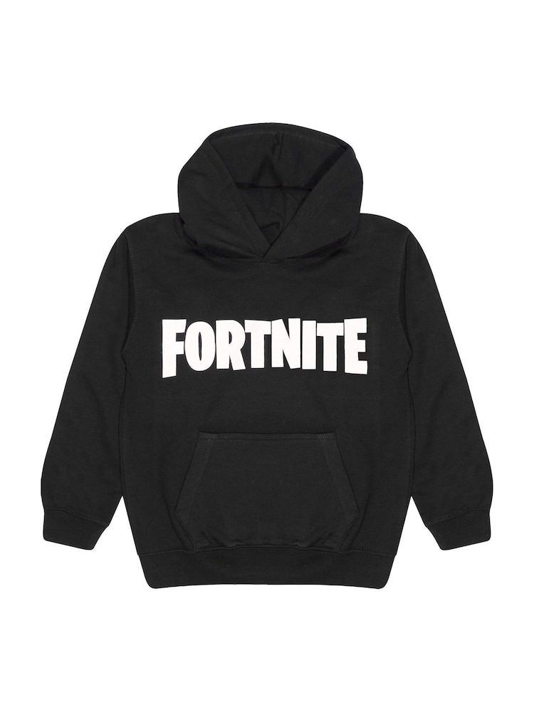 Character Black Fortnite Text Logo Pullover Hoodie - Image 1 of 3 Character Black Fortnite Text Logo Pullover Hoodie - Image 1 of 3