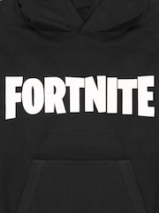Character Black Fortnite Text Logo Pullover Hoodie - Image 3 of 3