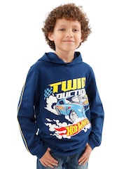Character Blue Hot Wheels Race Car Hoodie - Image 9 of 9