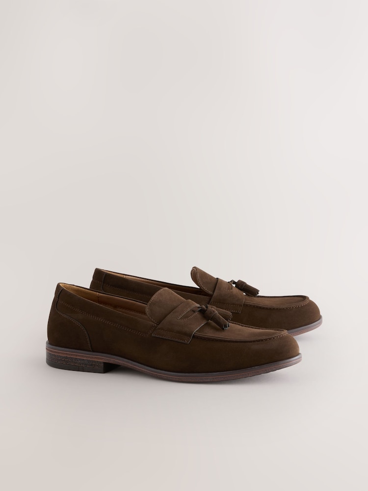 Brown Tassel Loafers - Image 1 of 5