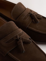 Brown Tassel Loafers - Image 4 of 5