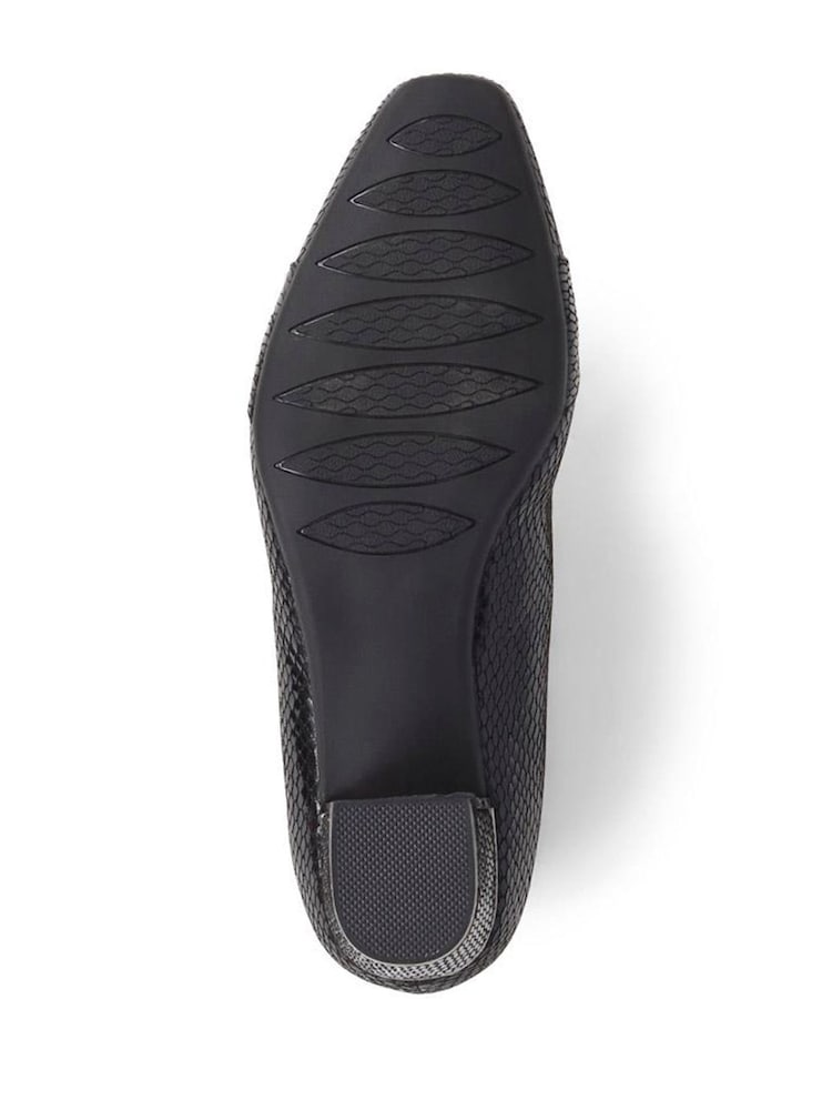 Pavers Black Heeled Court Shoes - Image 5 of 5