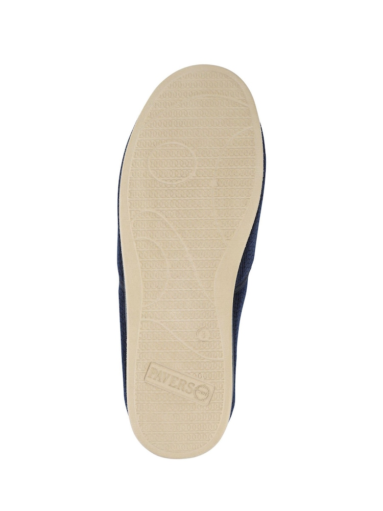 Pavers Blue Extra Wide Corduroy Slippers - Image 5 of 5 Pavers Blue Extra Wide Corduroy Slippers - Image 5 of 5