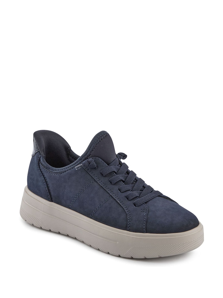Pavers Blue Just Step In Cushioned Chunky Trainers - Image 2 of 5
