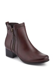 Pavers Brown Smart Zip-Fastening Boots - Image 3 of 5