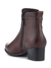 Pavers Brown Smart Zip-Fastening Boots - Image 4 of 5