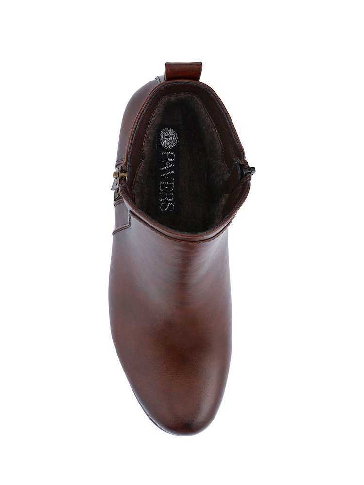 Pavers Brown Smart Zip-Fastening Boots - Image 5 of 5