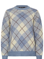 M&Co Blue Argyle Jumper - Image 3 of 3