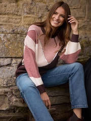 M&Co Brown Embellished Patchwork Jumper - Image 2 of 6