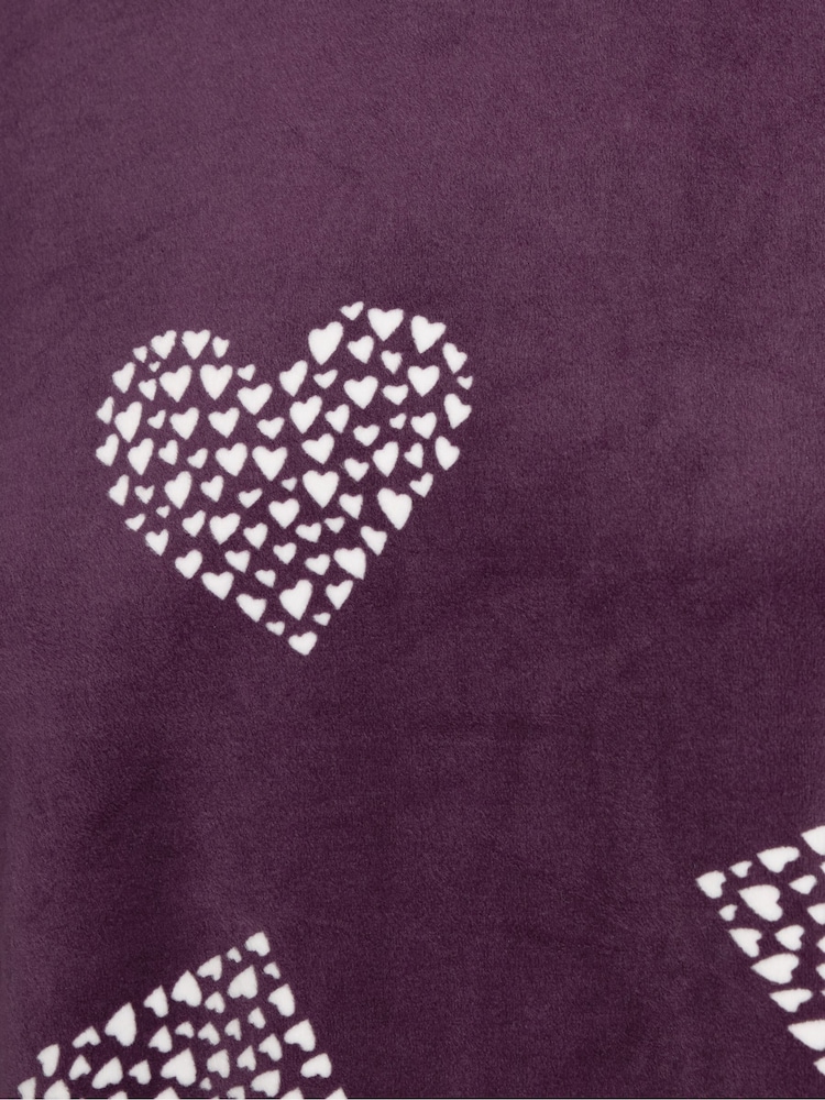 M&Co Red Baby Fleece Cluster Heart PJ Set - Image 5 of 5