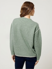 M&Co Green Piped Detail Jumper - Image 3 of 5