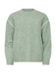 M&Co Green Piped Detail Jumper - Image 5 of 5