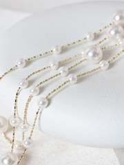 Jon Richard Gold Plated Mixed Pearl and Chain Rope Necklace - Image 2 of 2
