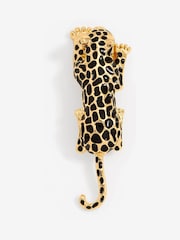 Jon Richard Gold Plated and Jet Lepoard Brooch - Gift Box - Image 1 of 4
