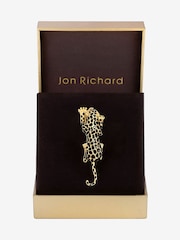 Jon Richard Gold Plated and Jet Lepoard Brooch - Gift Box - Image 4 of 4