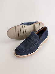 Navy Extralight Suede Loafers - Image 4 of 8