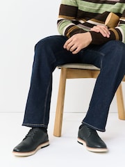 Black Comfort Wedge Derby Shoes - Image 1 of 6