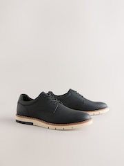 Black Comfort Wedge Derby Shoes - Image 2 of 6