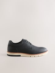 Black Comfort Wedge Derby Shoes - Image 3 of 6