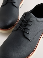 Black Comfort Wedge Derby Shoes - Image 5 of 6