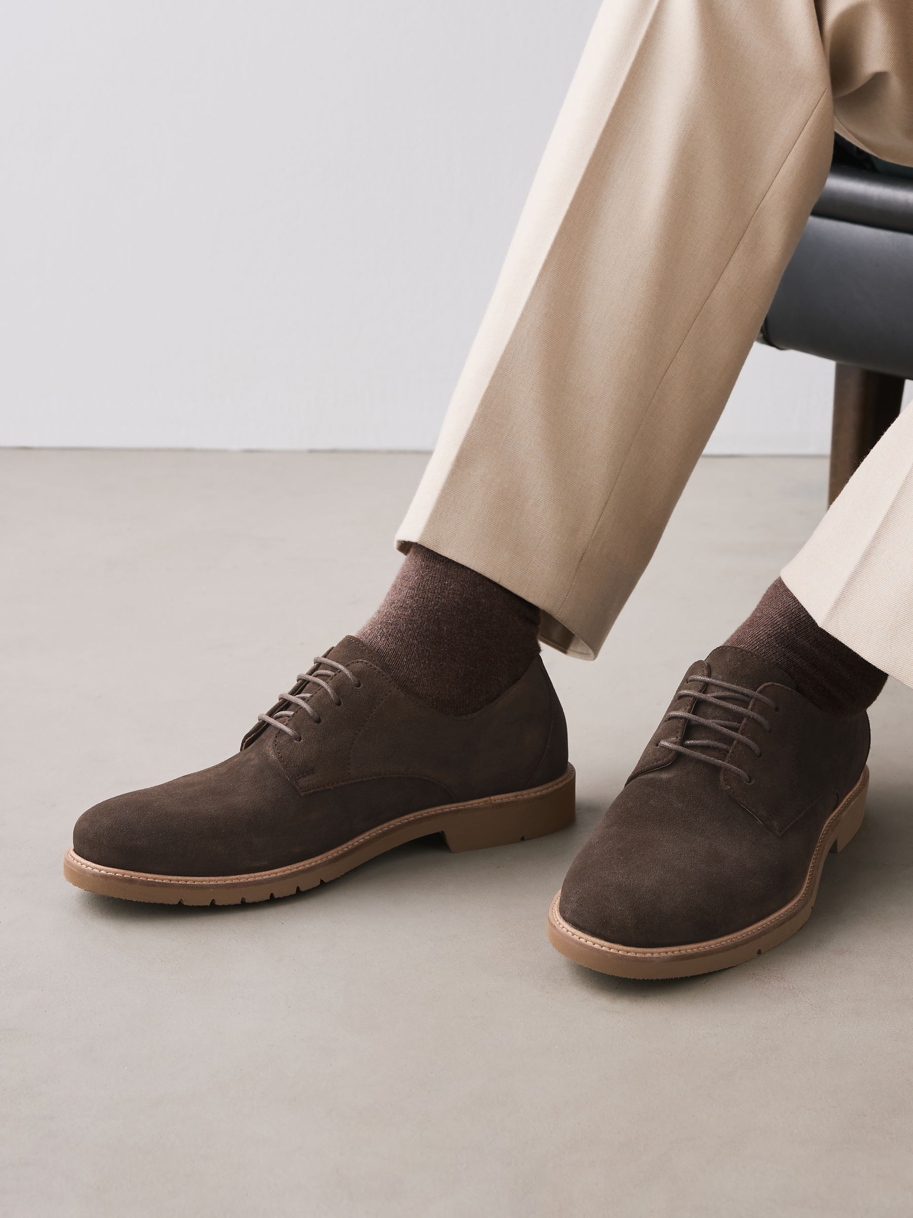 Buy Brown Extralight Suede Derby Shoes from Next USA