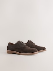 Brown Extralight Suede Derby Shoes - Image 1 of 5