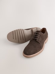 Brown Extralight Suede Derby Shoes - Image 3 of 5