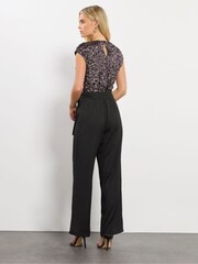 M&Co Silver Petite Sequin 2 In 1 Jumpsuit - Image 2 of 5