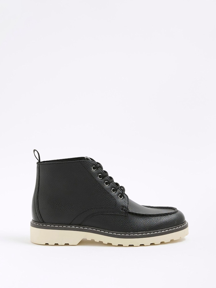 River Island Black Wedge Chukka Boots - Image 1 of 5