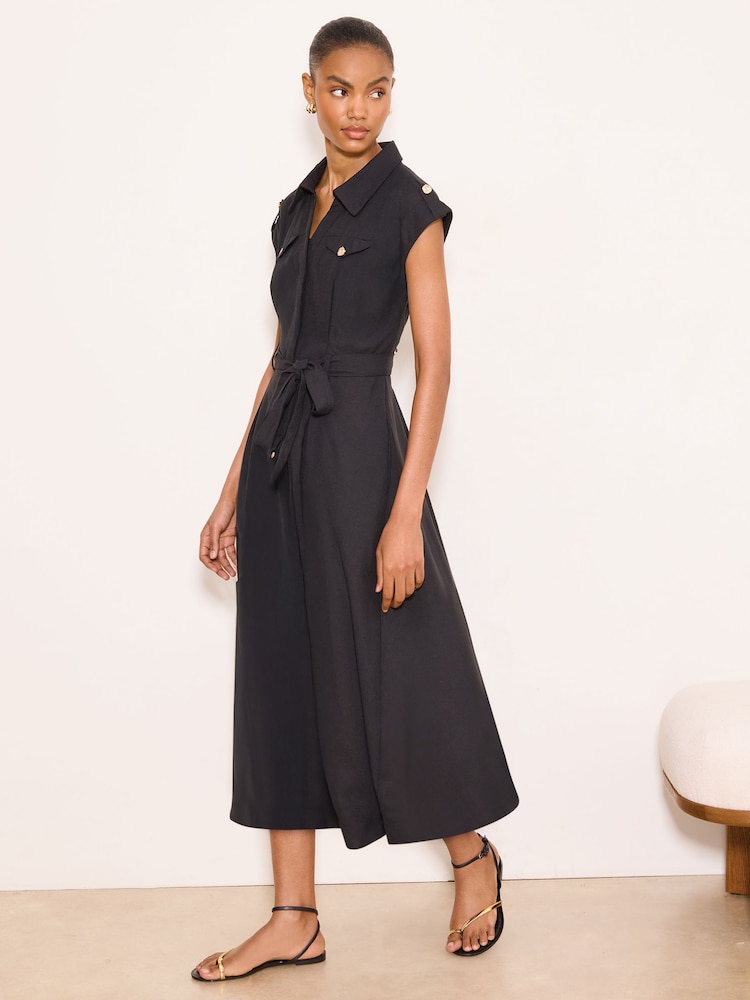 short sleeve midi shirt dresses for women Kelsie Short Sleeve Midi Shirt Dress