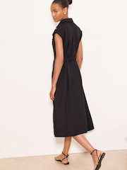 Lipsy Black Midi Shirt Dress - Image 4 of 5