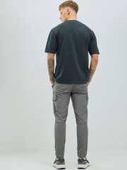 River Island Grey Skinny Fit Stretch Cargo Trousers - Image 2 of 4