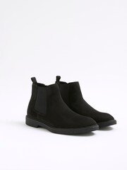 River Island Black Crepe Sole Chelsea Boots - Image 2 of 5