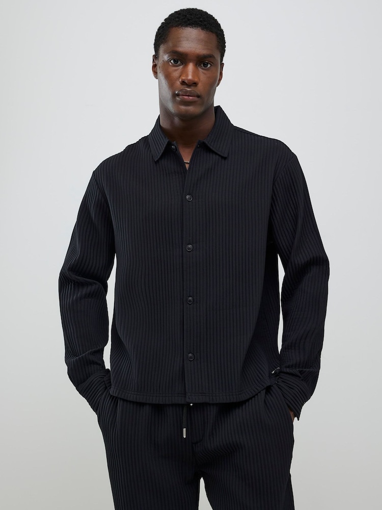 River Island Chunky Plisse Shirt - صورة 1 من 4
