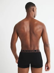 River Island Black Metallic Waist Band Trunks 5 Pack - Image 3 of 3