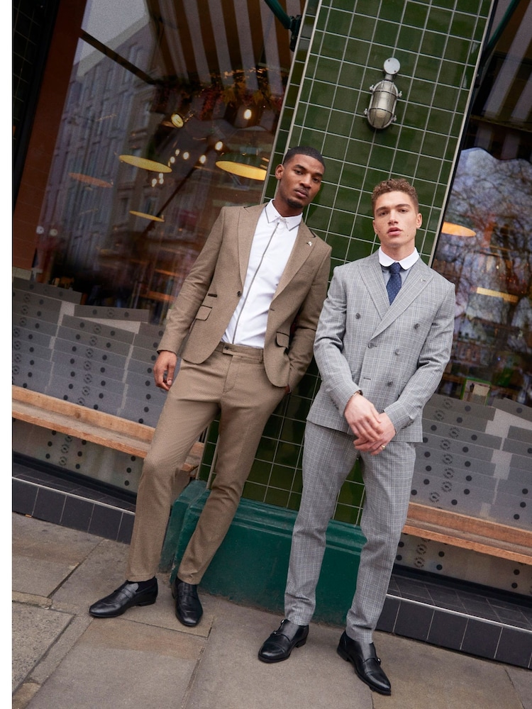 River Island Slim Fit Heritage Check Suit Jacket - صورة 5 من 5