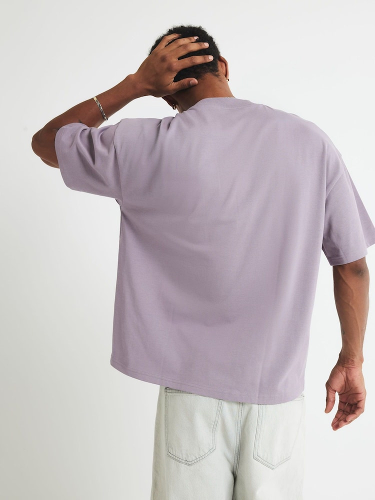 River Island Purple Overszied Boxy T-Shirt - Image 2 of 4