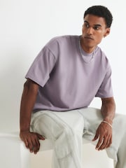River Island Purple Overszied Boxy T-Shirt - Image 3 of 4
