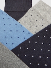 River Island Grey Smart Spot 5 Pack Socks - Image 2 of 3