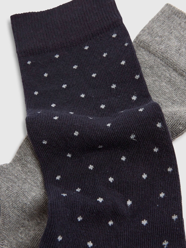 River Island Grey Smart Spot 5 Pack Socks - Image 3 of 3