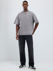 River Island Grey Overszied Palais Dept T-Shirt - Image 2 of 4