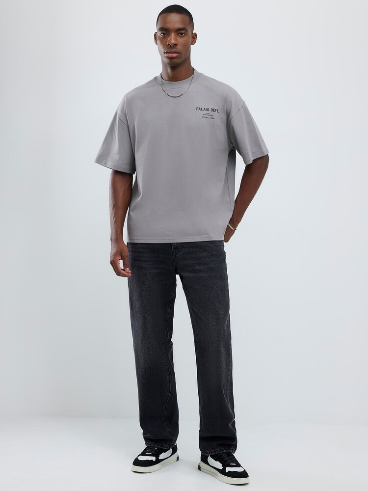 River Island Grey Overszied Palais Dept T-Shirt - Image 2 of 4